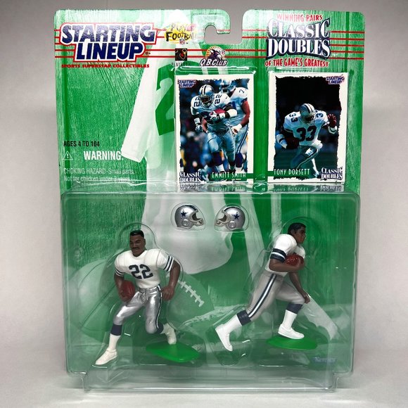 1997 Starting Lineup Emmitt Smith and Tony Dorsett Classic Doubles NIB - Picture 1 of 4